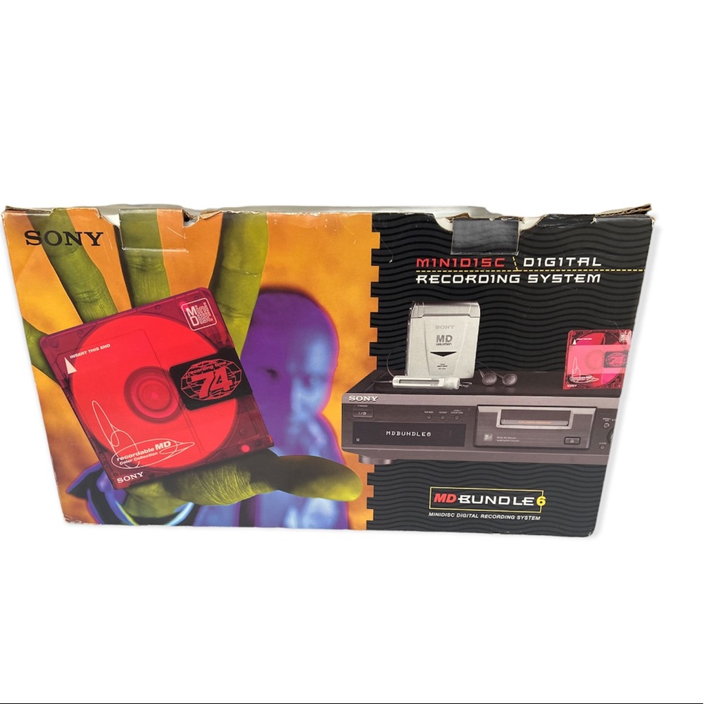 Sony Minidisc 90s Digital Recording System MD Bundle 6